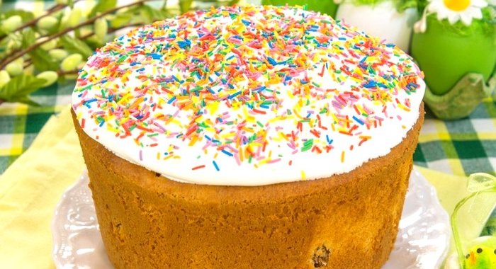 Ванильный кулич на сливках