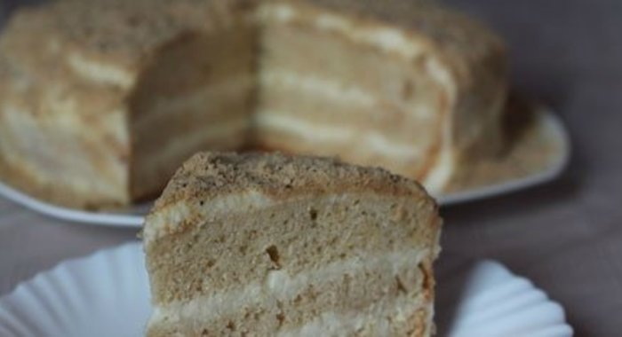 Торт на кефире в мультиварке