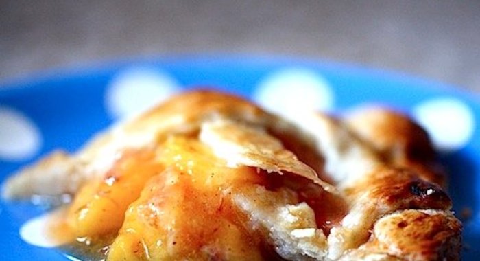 Персиковый пирог из песочного теста