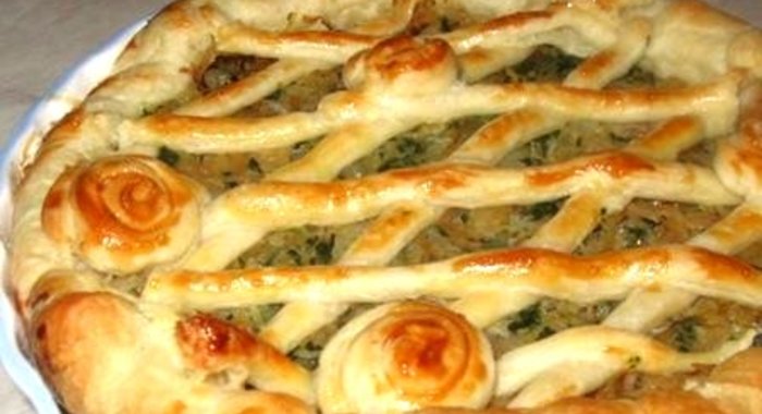 Пирог со шпинатом и капустой