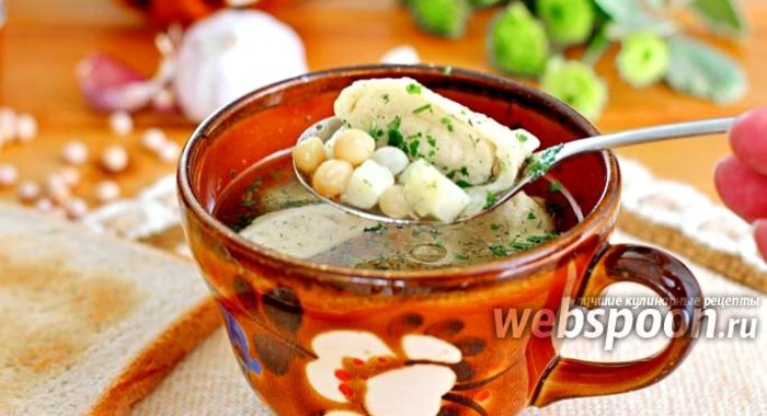 Гороховый суп с клецками в мультиварке