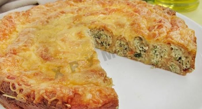 Блинный пирог из блинов с курицей