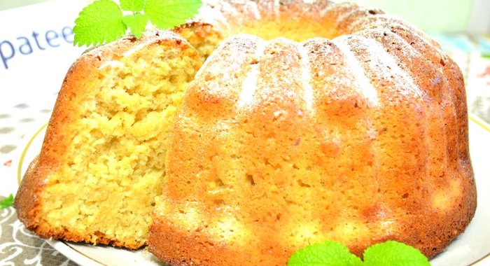 Кокосовый пирог с овсяными хлопьями