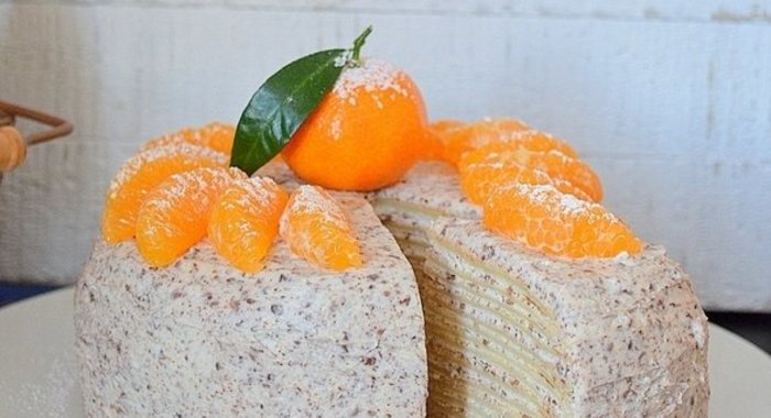 Блинный торт с шоколадом