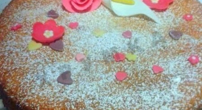 Миндально-яблочный торт