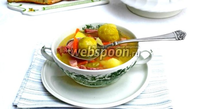 Суп с брюссельской капустой