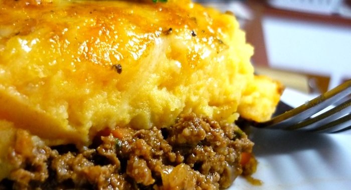 Картофельный пирог с фаршем