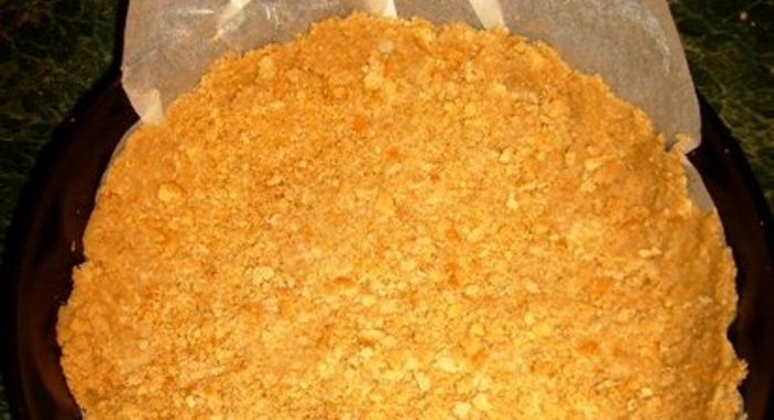 Корж из печенья без выпечки