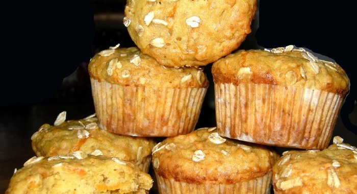 Маффины с тыквой, бананом и морковью