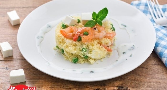 Кускус с креветками