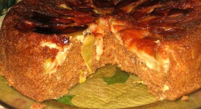 Пирог с яблоками в мультиварке Панасоник