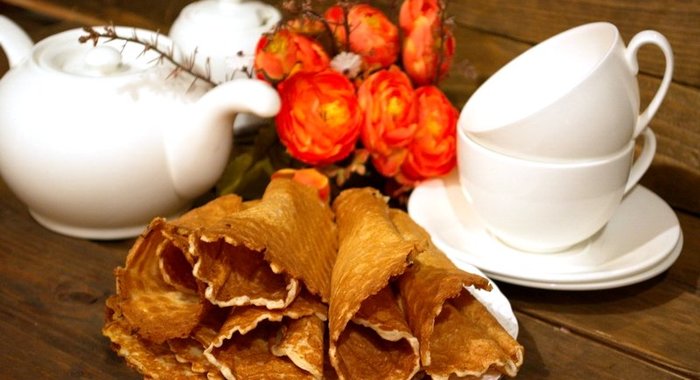 Вафли в вафельнице