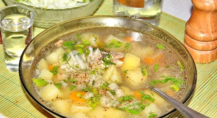 Уха из морского окуня