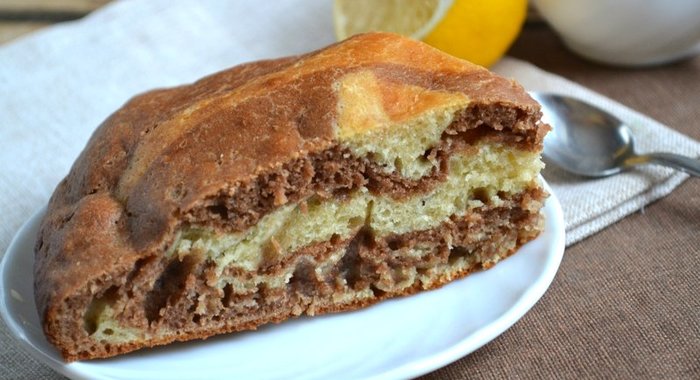 Пирог Зебра на кефире