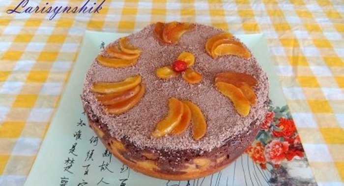 Пирог абрикосовый двухслойный в мультиварке