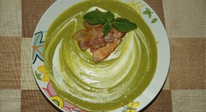 Мятно-гороховый крем-суп