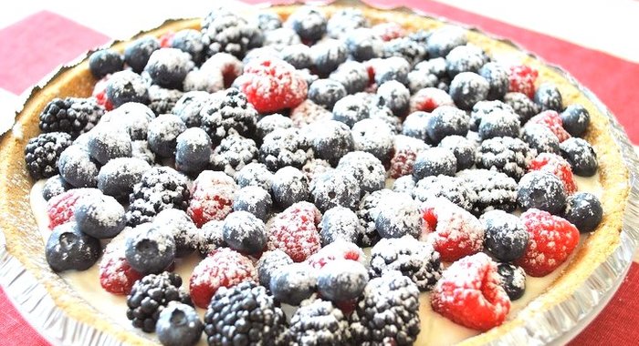 Быстрый пирог с ягодами