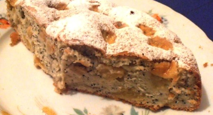 Пирог с яблоками и маком