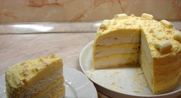 Белковый торт