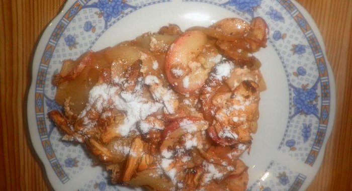 Пирог с овсянкой и яблоками