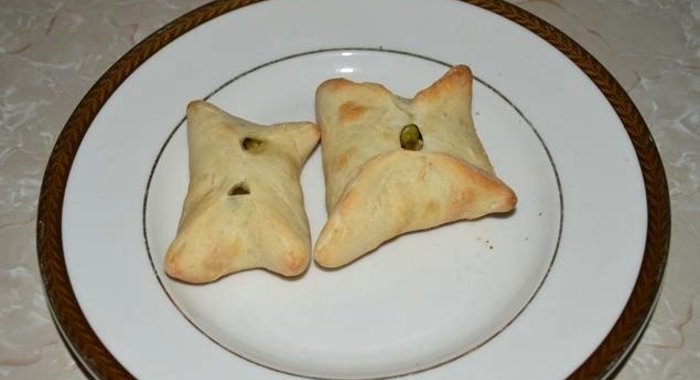 Конвертики с горохом