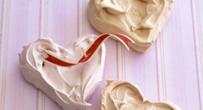 Меренги-сердечки с цедрой