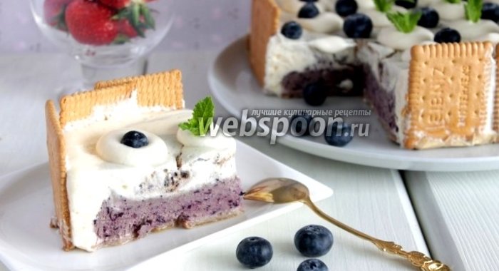 Торт-мороженое с черникой