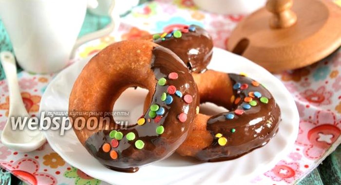 Пончики на сковороде «Фантазия» в шоколаде