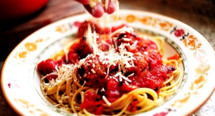 Спагетти с фрикадельками