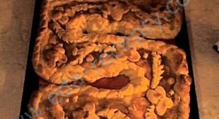 Пирог яблочный дрожжевойПятерка