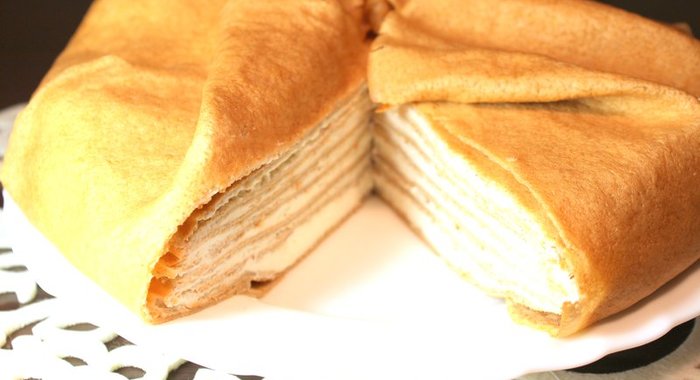 Блинный торт с сырным кремом