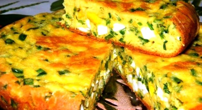 Пирог на кефире с яйцом