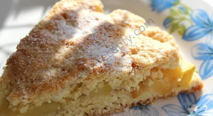 Пирог с яблоками песочное