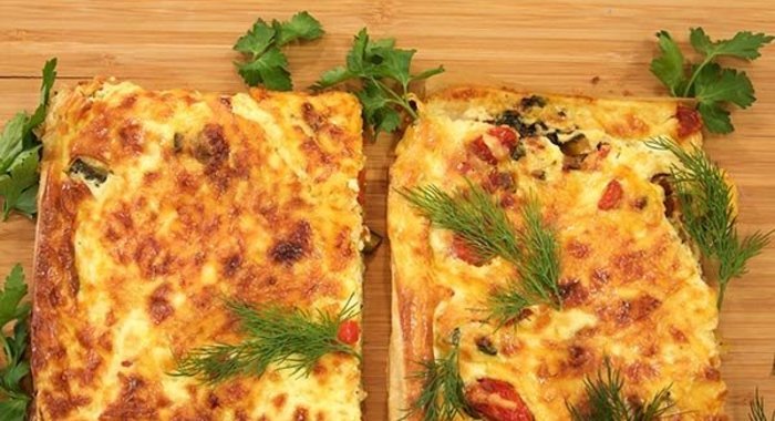 Слоенный пирог с овощами