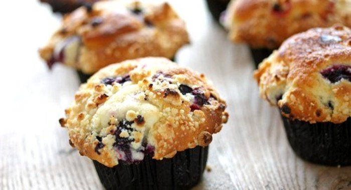 Чернично-апельсиновые маффины