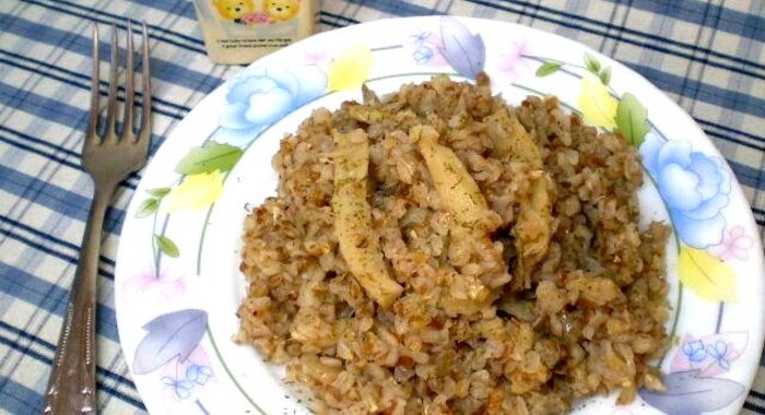 Каша гречневая сечка с вешенками