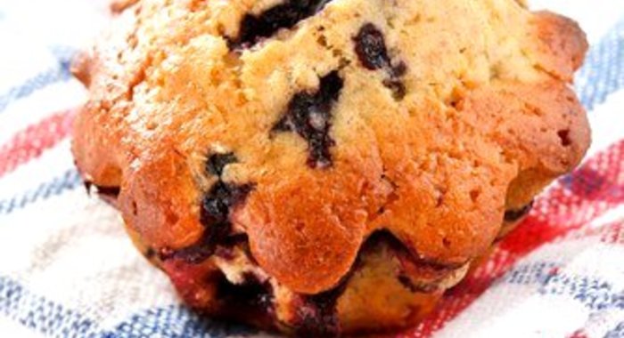 Бананово-черничные маффины