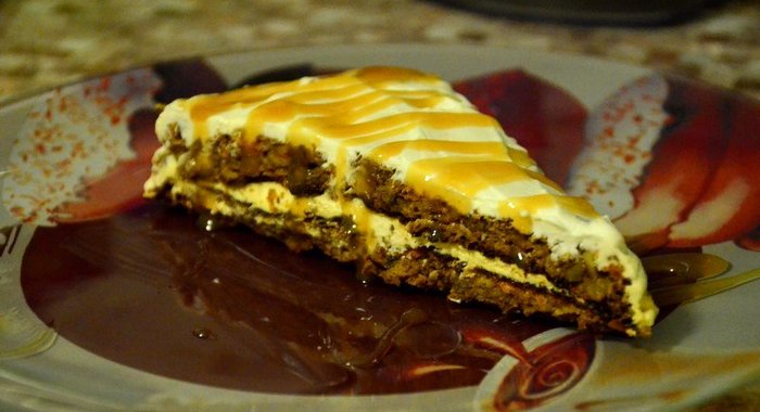 Морковно - творожный мини-торт с клетчаткой