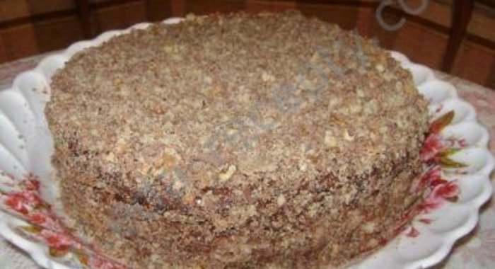 Торт бесквитный с курагой и апельсинами