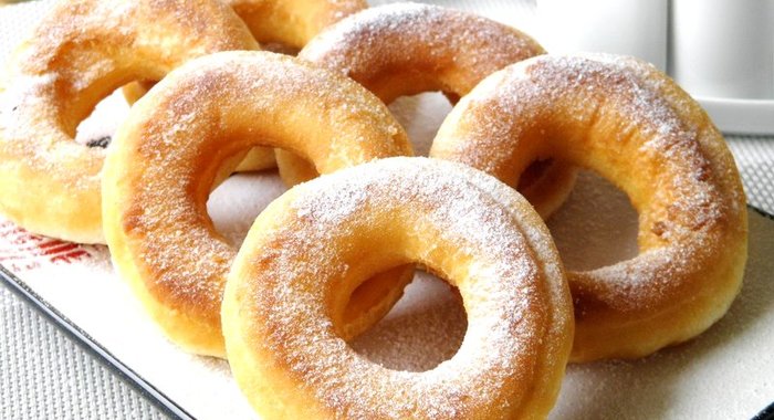 Пончики на кефире за 15 минут