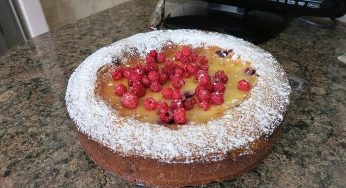 Финский пирог с черникой