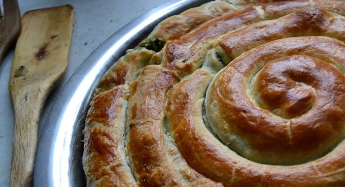 Спанакопита (Пирог с фетой и шпинатом)