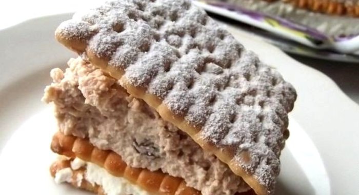 Торт Минутка из печенья