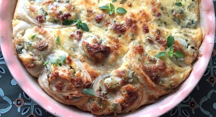 Сконы с моцареллой и базиликом