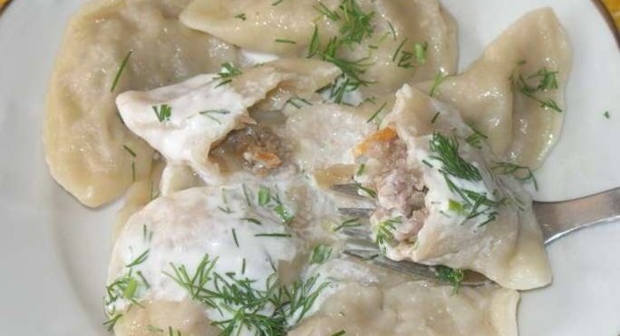 Вареники с капустой и мясом