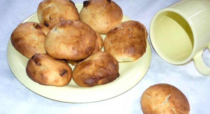 Булочки с сахаром без дрожжей