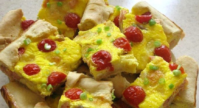 Пирог с семгой и моцареллой