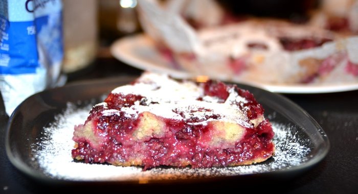 Зимний пирог с ежевикой