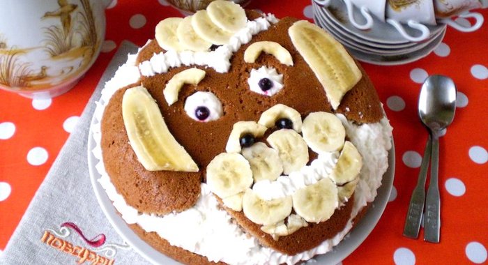 Банановый торт Обезьянка