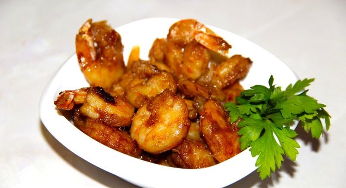 Креветки в соевом соусе